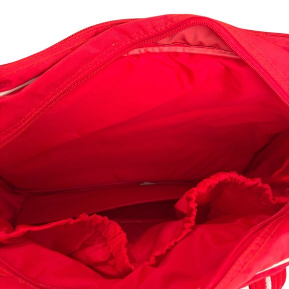 Wilson Vintage Duffle Bag Red White Tennis Gym Strap Tote Sports Bag - Picture 7 of 15